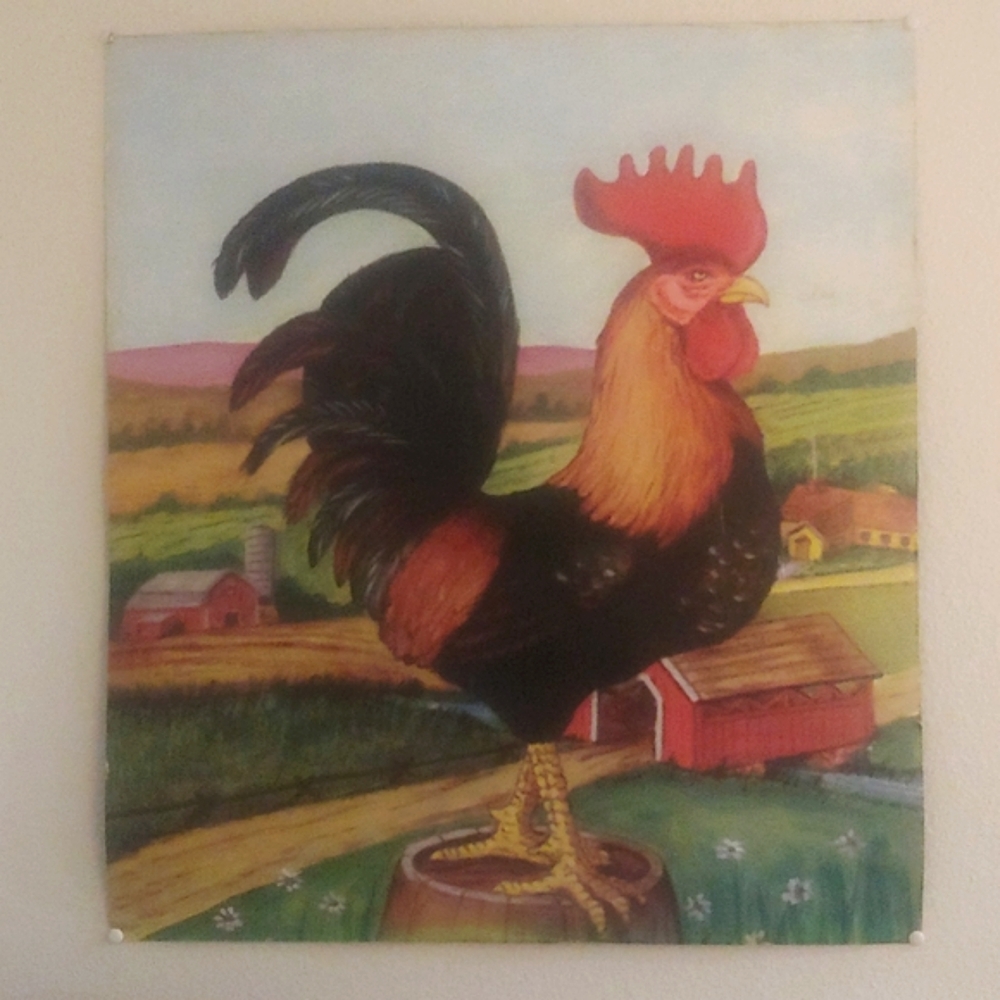 VINTAGE | Rooster Print Magnet Art Wall Decor